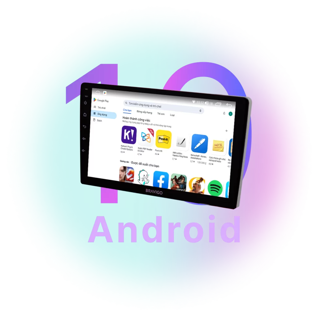 màn hình android 10.0