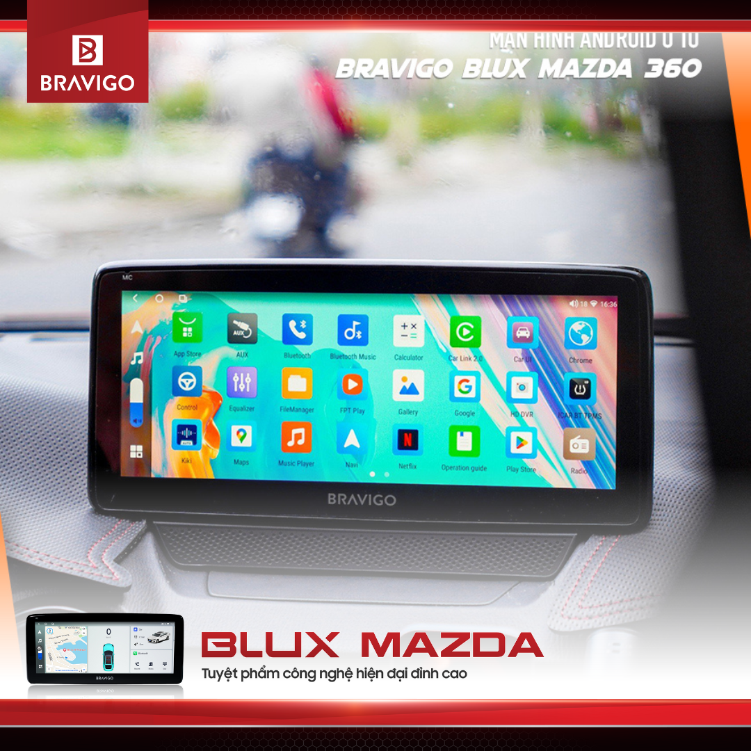 màn hình trên xe mazda 2