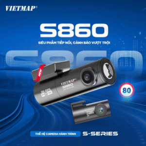 Camera hành trình Vietmap S860 – 2 mắt trước sau, cảnh báo biển báo giao thông, điều khiển bằng giọng nói