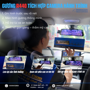 Gương camera thông minh cảnh báo tốc độ cho xe oto